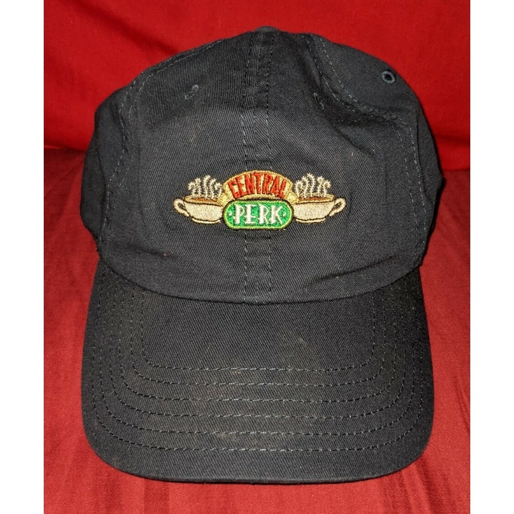 FRIENDS Hat CENTRAL PERK Strapback Cap Navy Blue TV Show RARE HTF EUC REUNION